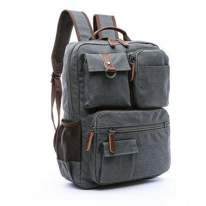 Men Laptop Backpack Rucksack Canvas School Bag Travel Backpacks for Teenage Male Bagpack Computer Knapsack Bags Computer Bag