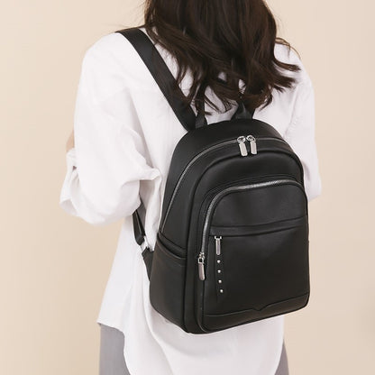 Women Fashion PU Leather Backpack Female Teenager Large Capacity School Bag Lady Travel Shopping Rucksack Student Class Bagpack