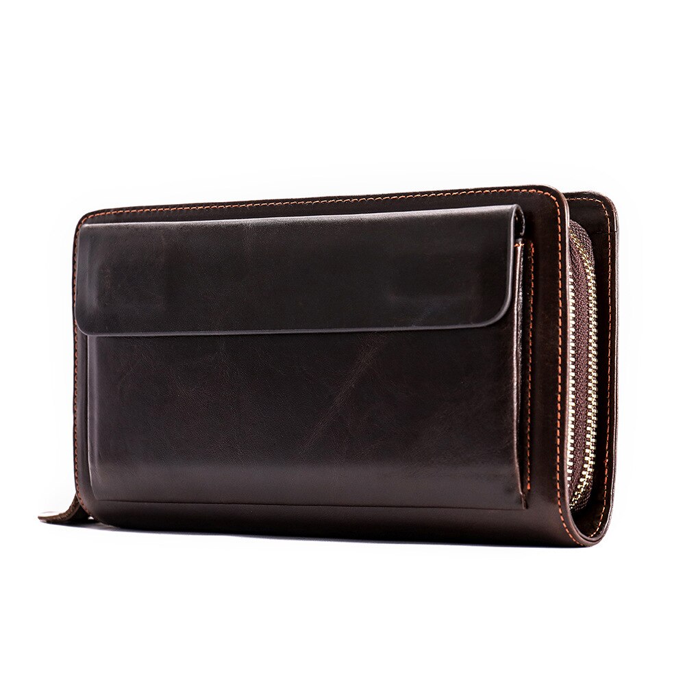 Genuine Leather Wallet Men&#39;s Wallets for Credit Card Holder Clutch Passport Male Bags Coin Purse Phone Men Casual Portmonee New