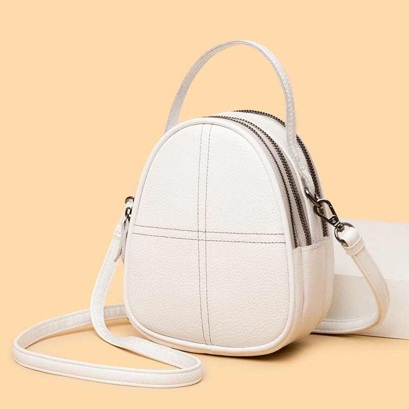 Fashion Trend Crossbody Designer Handbags For Women Genuine Leather Shell Casual Shoulder Bags Girl Korean White Messenger Bag