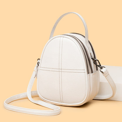 Fashion Trend Crossbody Designer Handbags For Women Genuine Leather Shell Casual Shoulder Bags Girl Korean White Messenger Bag