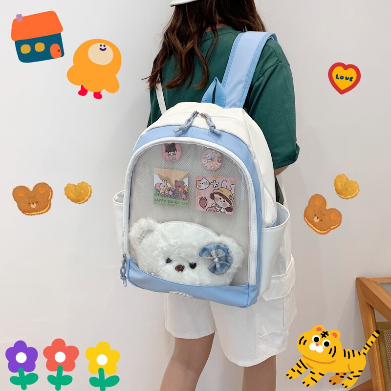 Kawaii Ita Backpack Japanese Women Backpack Double Sided Design Cute High Quality Student School Bag