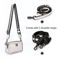 Wax Oil Leather Retro Shoulder Crossbody Bag Woman Adjustable Wide Strap Double Zipper Small Square Bag Sunflower Camera Bag