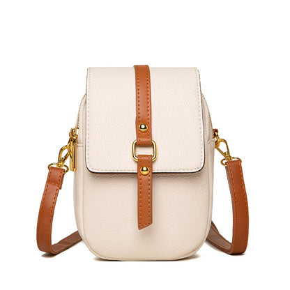 Women Pu Leather Shoulder Messenger Small Bags Solid Color Cell Phone Mini Bag High Quality Ladies Shopper Handbags and Purses