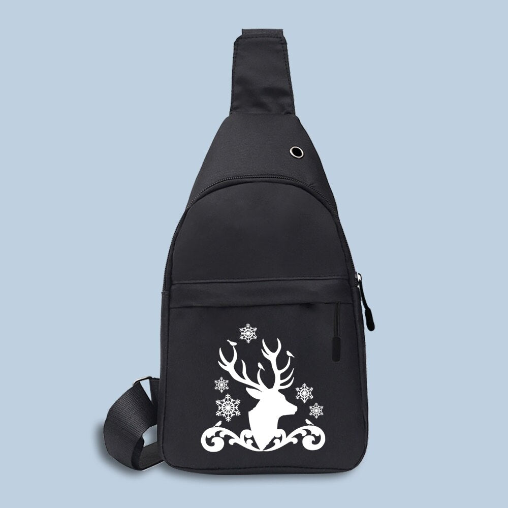 Men Fashion Backpack Crossbody Shoulder Bag Chest Pack with USB Charging Port Sling Side Women Travel Messenger Bag Chest Bag