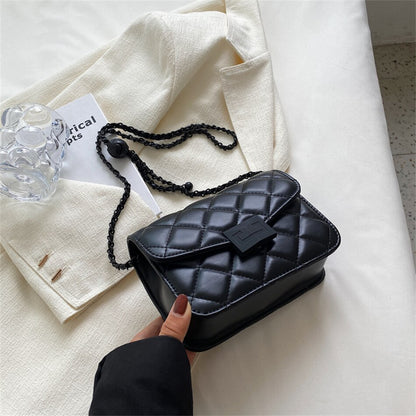 2 Size Women Small PU Leather Flap Bag Designer Luxury Shoulder Crossbody Bags Fashion Lozenge Quilted Lady Purses and Handbags