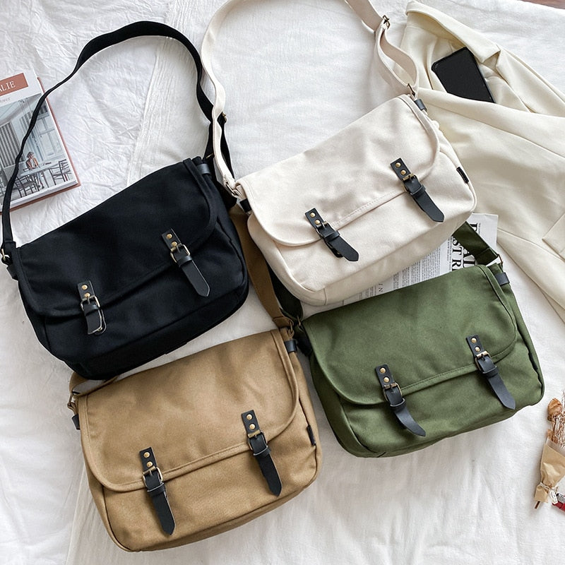 Large Capacity Women&#39;s Shoulder Bags For Women Casual Simple Handbag Canvas Ladies Tote Messenger Female Male Crossbody Bags