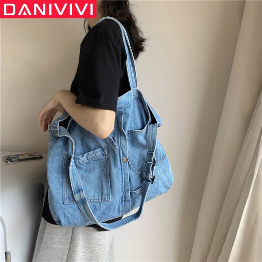 Denim Women Shoulder Bag Handbags Fashion Bags for Women  Girls Large Messenger Bags Women Messenger Bags Torebka Damska