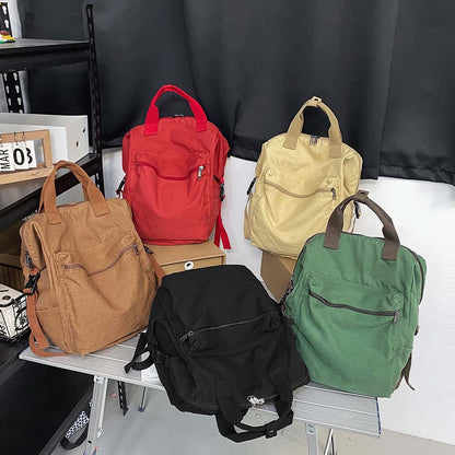 Fashion Retro Canvas Backpacks for Women Men Large Capacity Student School Bags for Women Students Shopping