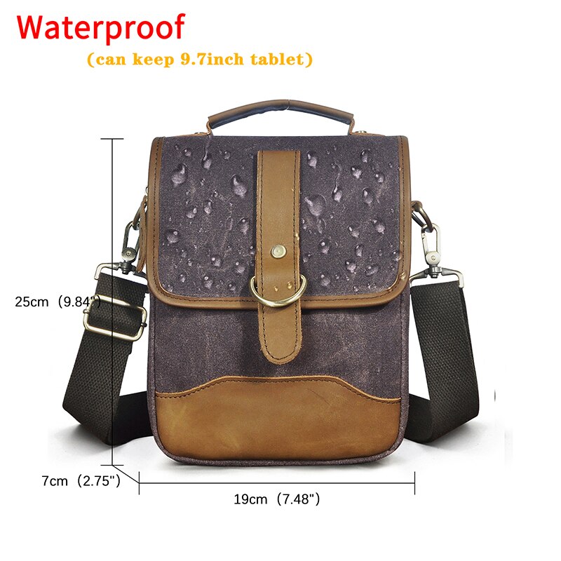 Original Leather Male Fashion Casual Tote Messenger bag Design Satchel Crossbody One Shoulder bag 8&quot; Tablets Pouch For Men 143-d