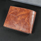 New Fashion PU Leather Men&#39;s Wallet Small Money Purses Solid Color Retro Men Large-capacity Wallet Ticket Clip Card Holder