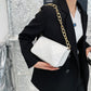 Big Plaid Plaid Women Leather Flap Bag Solid Color with Chain Strap 21*16*8 Cm Crossbody Shoulder Bag for Women