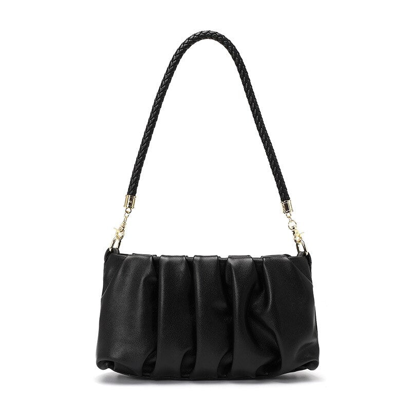 One-shoulder Underarm Bag New Trendy Niche Pleated Cloud Bag Hand-held Small Bag Women&#39;s Messenger Bag