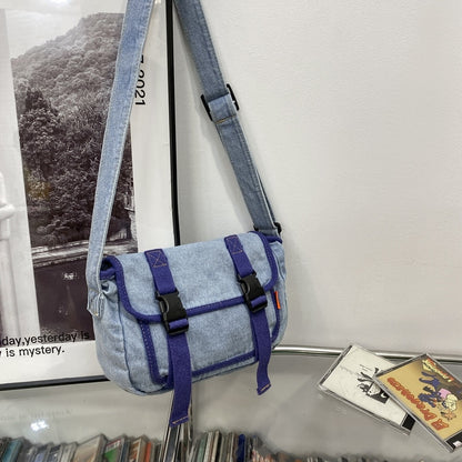 Denim bag Crossbody Bags Youth Fashion Jean Casual Small Mini Square Ladies Shoulder Bag Women Messenger Bags