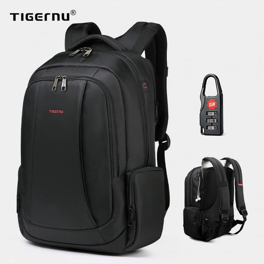Tigernu Anti Theft Nylon 27L Men 15.6 inch Laptop Backpacks School Fashion Travel Backpacking Backpack Male Backpack For Laptop