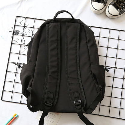 Backpacks Women Solid 5-colors Simple All-match Korean Style Casual Travel School Large Capacity Nylon Backpack Students Stylish