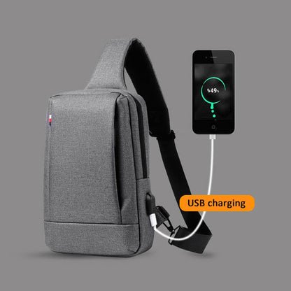 Men&#39;s Bag Shoulder Bags Business Usb Charging Multifunction Anti-Theft Waterproof Male Crossbody Bag Casual Short Trip Chest Bag