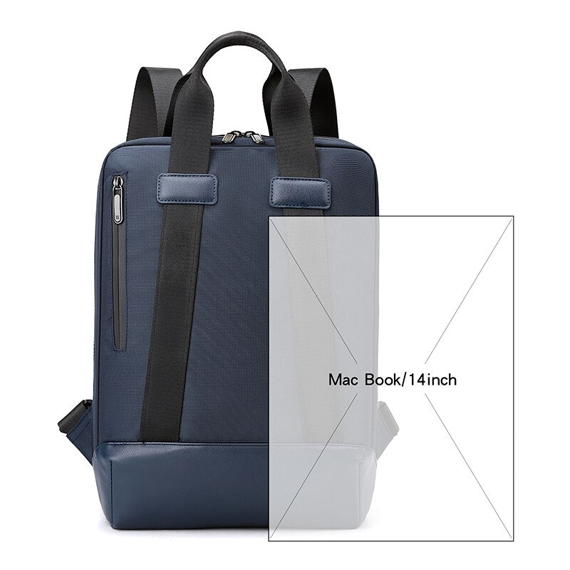Classic 14inch Laptop Backpack Men Anti theft Travel Backpacks Quality Waterproof Large Capacity Teenager Schoolbag Shoulder Bag