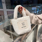 Vintage Women Shoulder Bag Plush Faux Fur Letter Pattern Messenger Bag Pretty Girls Winter Soft Warm Quilted Handbags