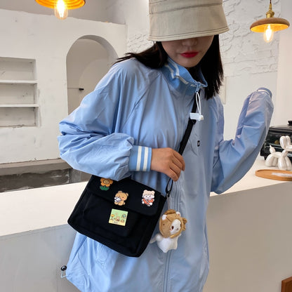 Cute Canvas Small Bag Female New Japanese Harajuku Diagonal Bag Wild Student Girl Shoulder Bag Bags for Women