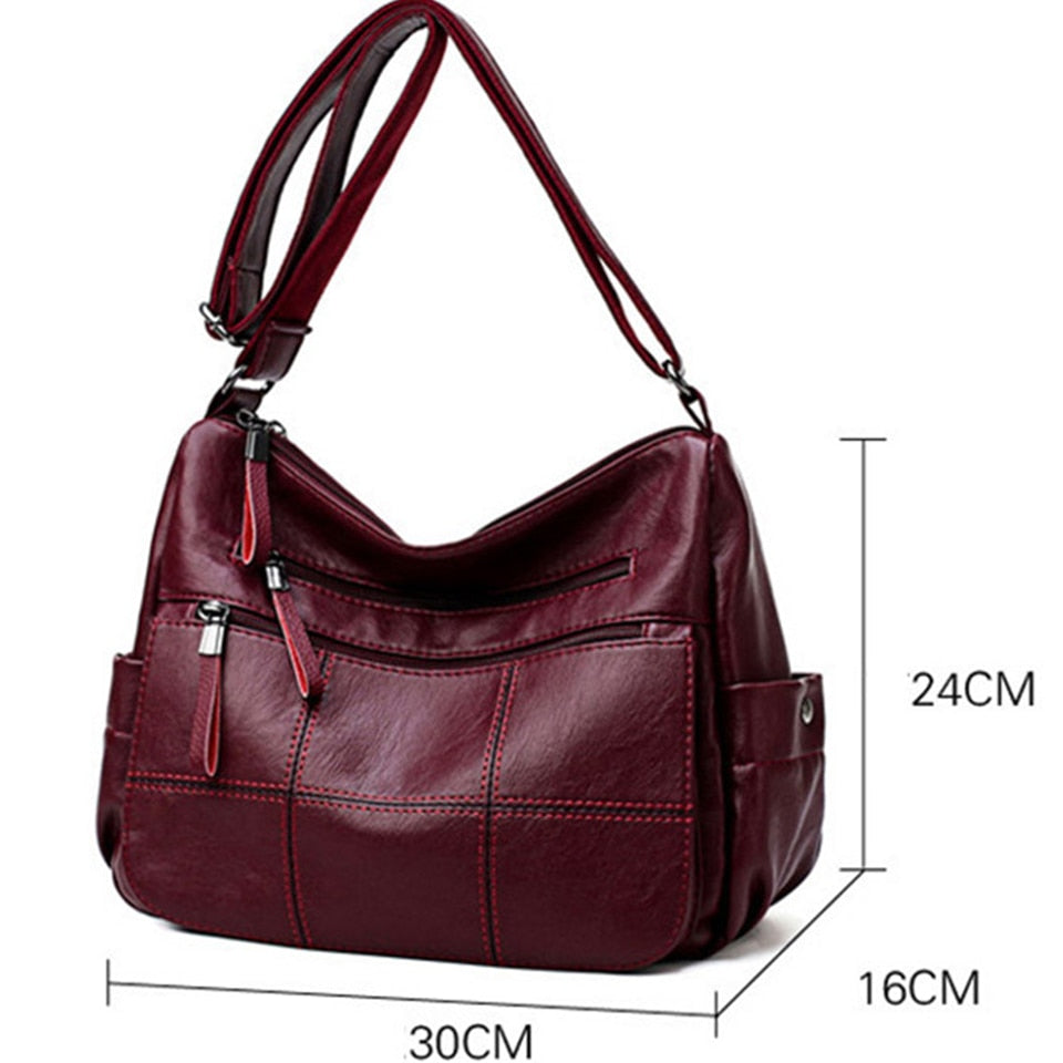 2 Layers Genuine Brand Leather Shoulder Messenger Luxury Handbags Women Bags Designer High Quality Crossbody Bags for Women Sac