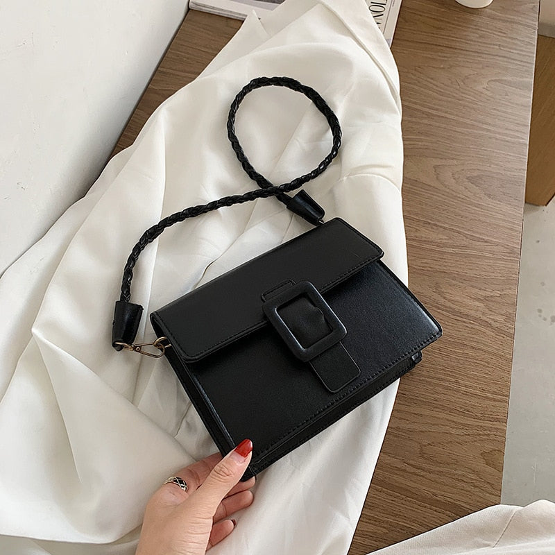 Brand Design Luxury Handbags Women Solid Color Crossbody Bags Shoulder Bag Large Capacity Black Tote Bag Two Shoulder Straps Bra