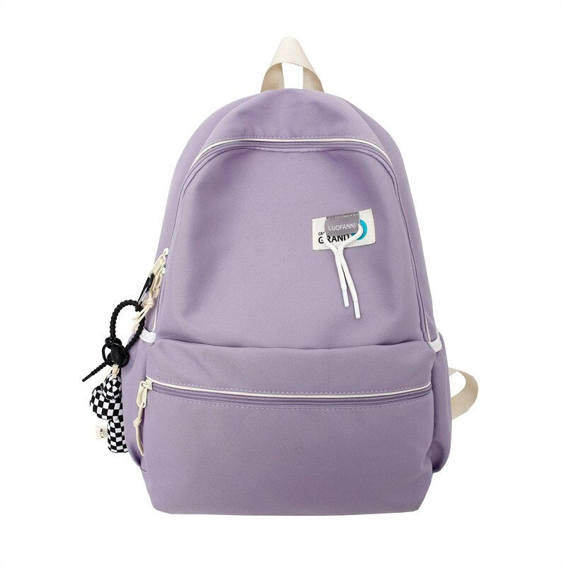 Trendy Lady Nylon Waterproof Laptop Backpack Book Girl Travel Student Bag Fashion Cool Female College Backpack Women School Bags