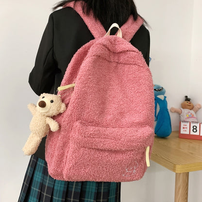 Winter Plush New Backpack Women Casual Large Capacity Shoulder Bag Fashion Girls Travel Backpacks College School Bag Rucksack