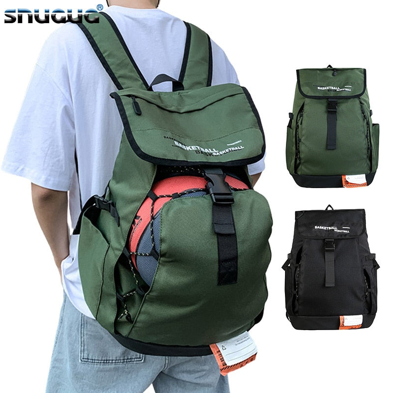 Fashion Basketball Large-Capacity Backpack Student School Backpack Men Unisex Travel Simple Casual Black Fitness Backpacks Women