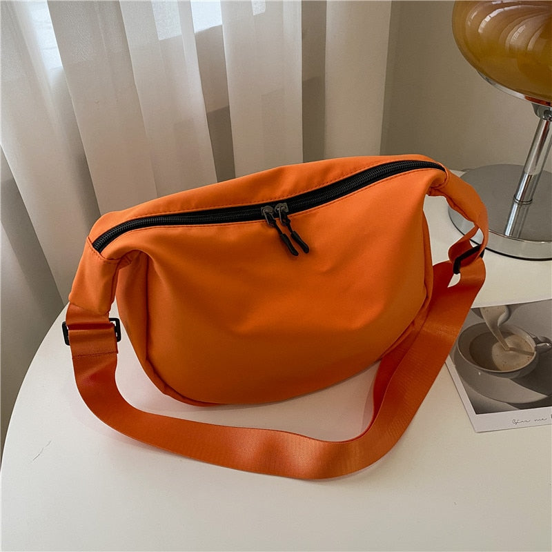 Oxford Cloth Diagonal Cross Bag Youth Fashion Casual Version Ladies Large Capacity Shoulder Bag Solid Color Women Messenger Bags