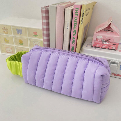 1Pc New Macaron Color Soft Makeup Bag For Women Zipper Large Female&#39;s Cosmetic Case Travel Make Up Toiletry Bag Washing Pouch