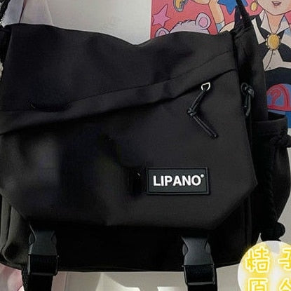Fashion Shoulder Bags for School Teens Fun Anime Cartoon Large Size Crossbody Bag for Girl Canvas Hip Hop