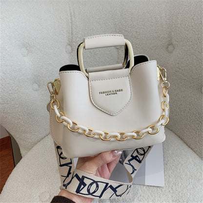 Luxury Women Leather Small Totes Bag Cute Short Handle Shoulder Bags for Women Designer Trend Chain Crossbody Bag Brand Handbags