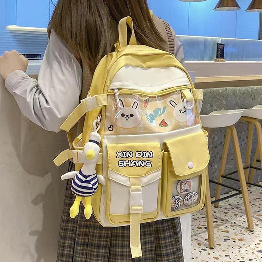 Qyahlybz dropshipping kawaii school bag girl backpacks female shoulder bags children girls' school backpack students schoolbag