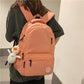Solid Color Multi-pocket Waterproof Nylon Women Backpack Female Large Capacity Travel Bag for Teenage Girls Schoolbag Bookbag