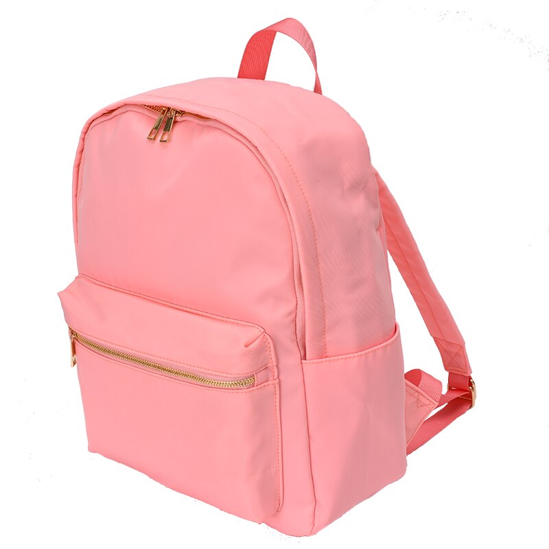 High Quality New Waterproof Nylon Women Backpack Female Travel Bag Backpacks Schoolbag for Teenage Girls Solid Color Bookbag