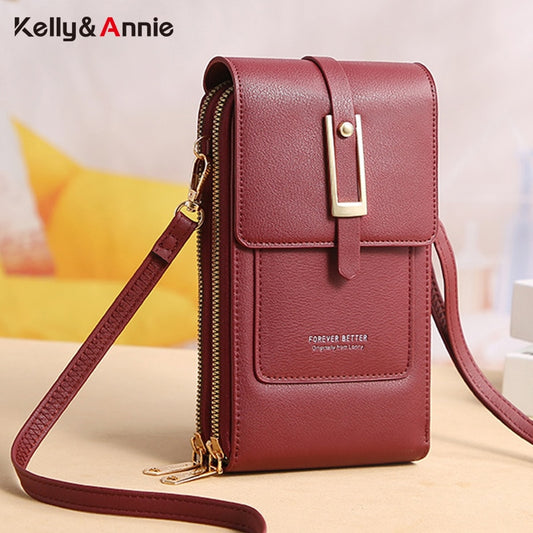 Brand Designer Phone Shoulder Bags Women PU Leather Screen Touch Crossbody Bags Ladies Hot Fashion Design Small Handbags Female