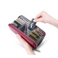 Cow Split Leather Women Long Clutch Wallet Multi-function Rfid Blocking Cardholder Large-capacity Anti-theft Unisex Card Holder