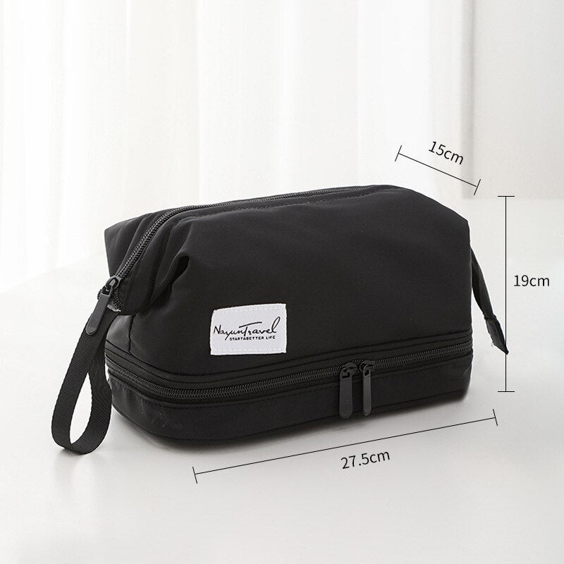 Travel Multifunction Women Cosmetic Bag Double-layer Toiletry Storage Organizer Waterproof Wash Pouch Make Up Cases Makeup Bags