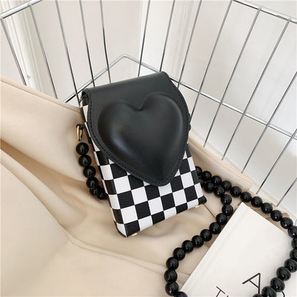 Spring Summer Bags Fashion Cute Niche Checkerboard Small Square Bag Fashion Phone Bag Crossbody Bags for Women Mini Tote Bag