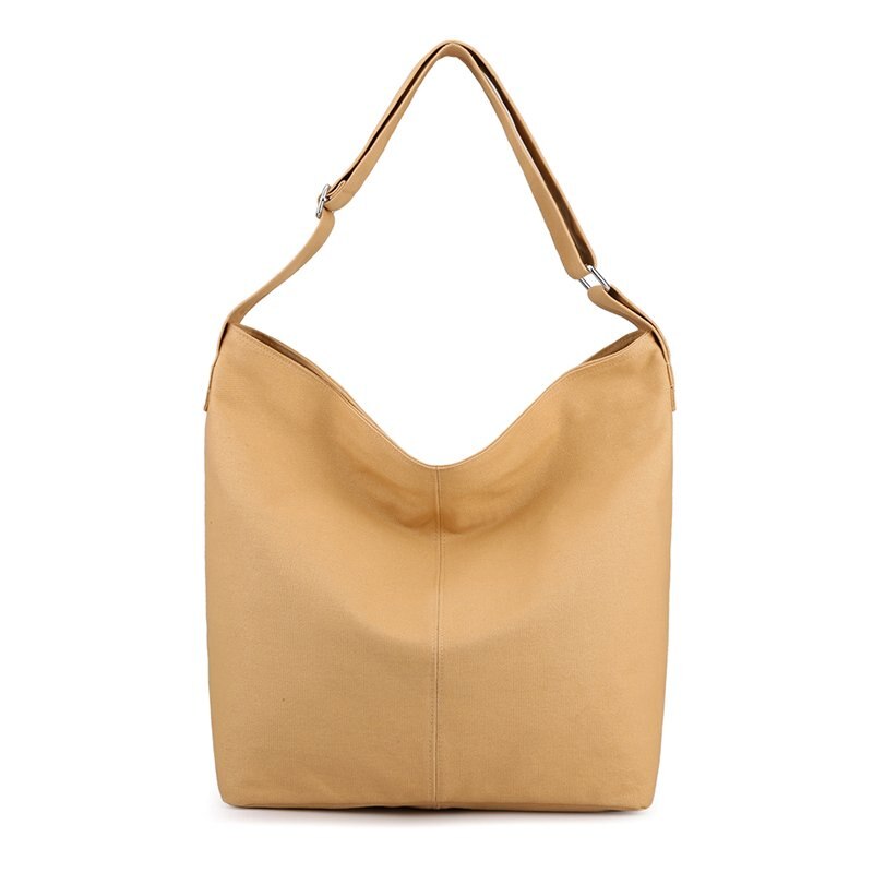 Fashion Canvas Women Bags Casual Totes Female Large Travel Shoulder Messenger Bag College Student Bag Solid Color Lady Handbags