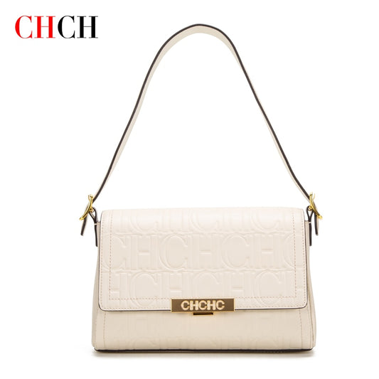 CHCH New Luxury Designer Fashion Women Handbags Crossbody Beige and Red Shoulder Bag for Party