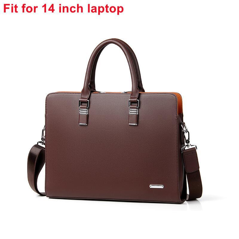 Oyixinger Men&#39;s Bag Fashion Leather Shoulder Bag For Man Business Briefcase For 14 15 inch Laptop Casual Large Capacity Handbag