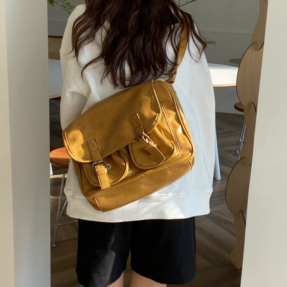 Messenger Bags Women Retro Large Capacity Crossbody Design Vintage Streetwear Elegant All-match Pockets Ulzzang Bag Students Ins