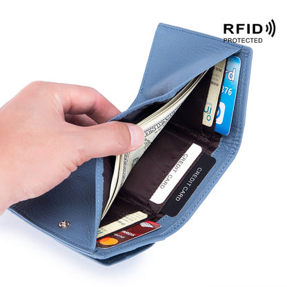 New Women Genuine Leather Purses Female Small Cowhide Wallets Lady Coin Bag Card Holder Large Capacity Money Bag Portable Clutch