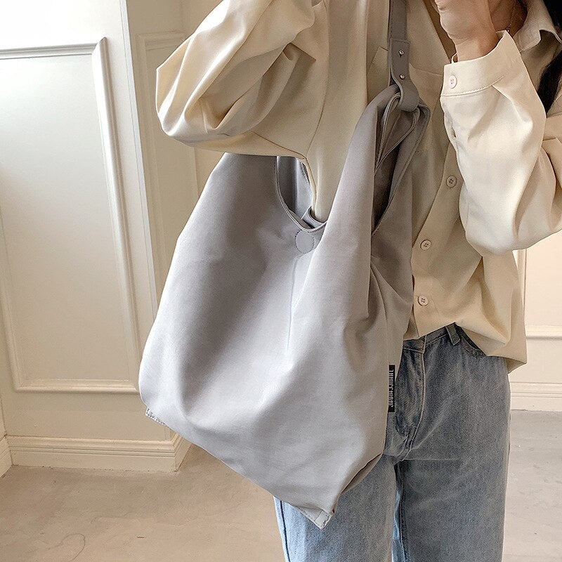 European and American Soft Surface Oxford Cloth Commuter Ladies Shoulder Bag New Style2021fashion Simple Large-capacity Hand Bag
