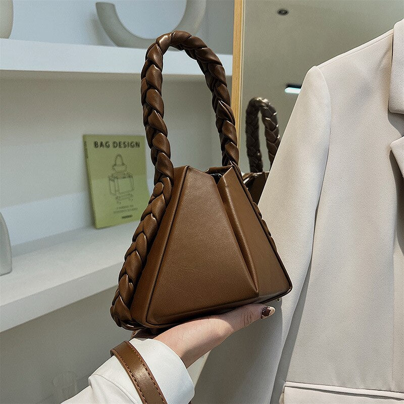 MABULA Fashion Luxury Design Women Shoulder Bags Small Bucket Totes Geometric Chic Handbags High Quality Crossbody Bag New Purse