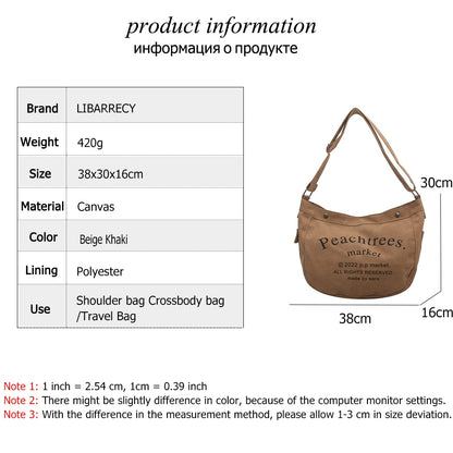 Fashion Letter Design Large Capacity Ladies Shoulder Bag New High Quality Canvas Women Messenger Bags Student Bag Bolsa Feminina