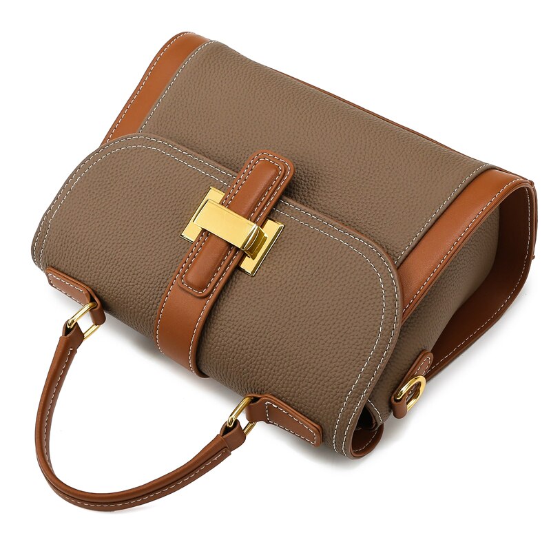 Leather Square Bag Women&#39;S New Spring And Summer Fashion All-Match Handbag High-Quality One-Shoulder Messenger Women&#39;S Bag