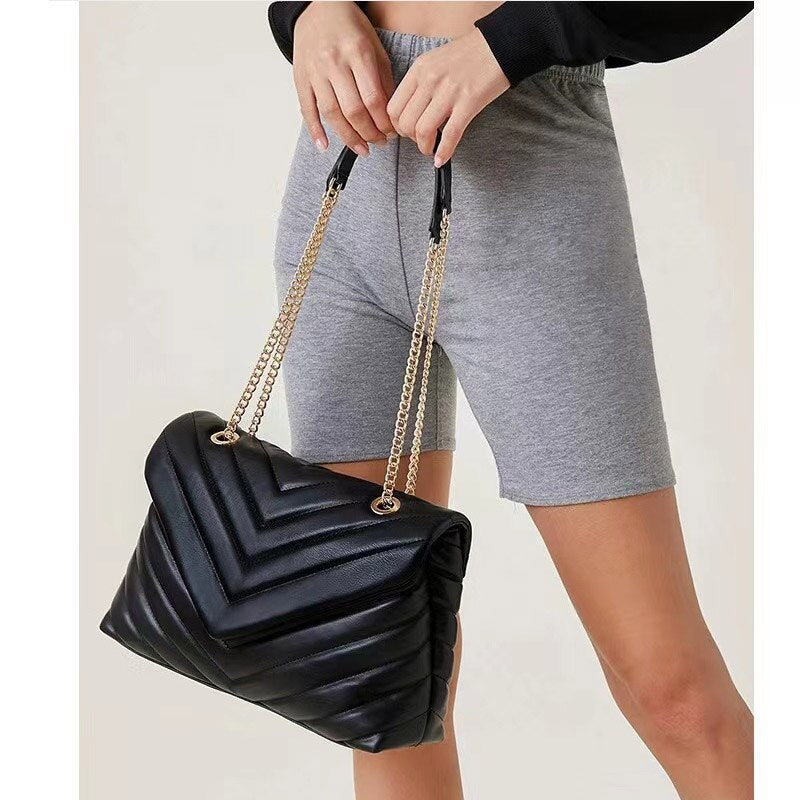 ZR DIARY Large Capacity Commuter Bags Women Tote Diamond Pattern Metal Chain Fashion Ladies Shoulder Crossbody Bags 0811